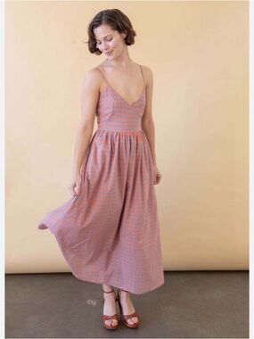 Ali Golden Midi Dress